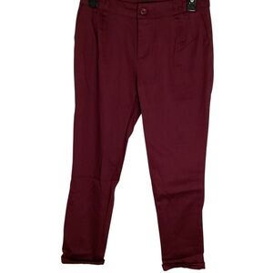 Love University Small Burgundy Ankle Trousers